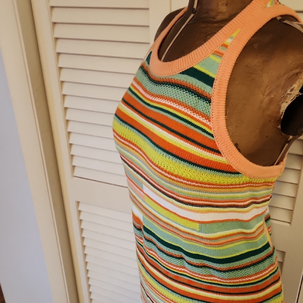 Torrid Multicolor Striped Midi Crochet Sweater Dress - Picture 4 of 7